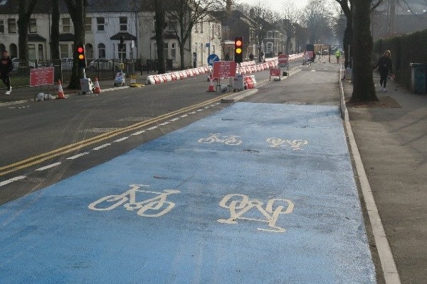 Photo of duel lane cycle path