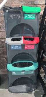 Image 1: stackable bins which take up minimal or no extra space.