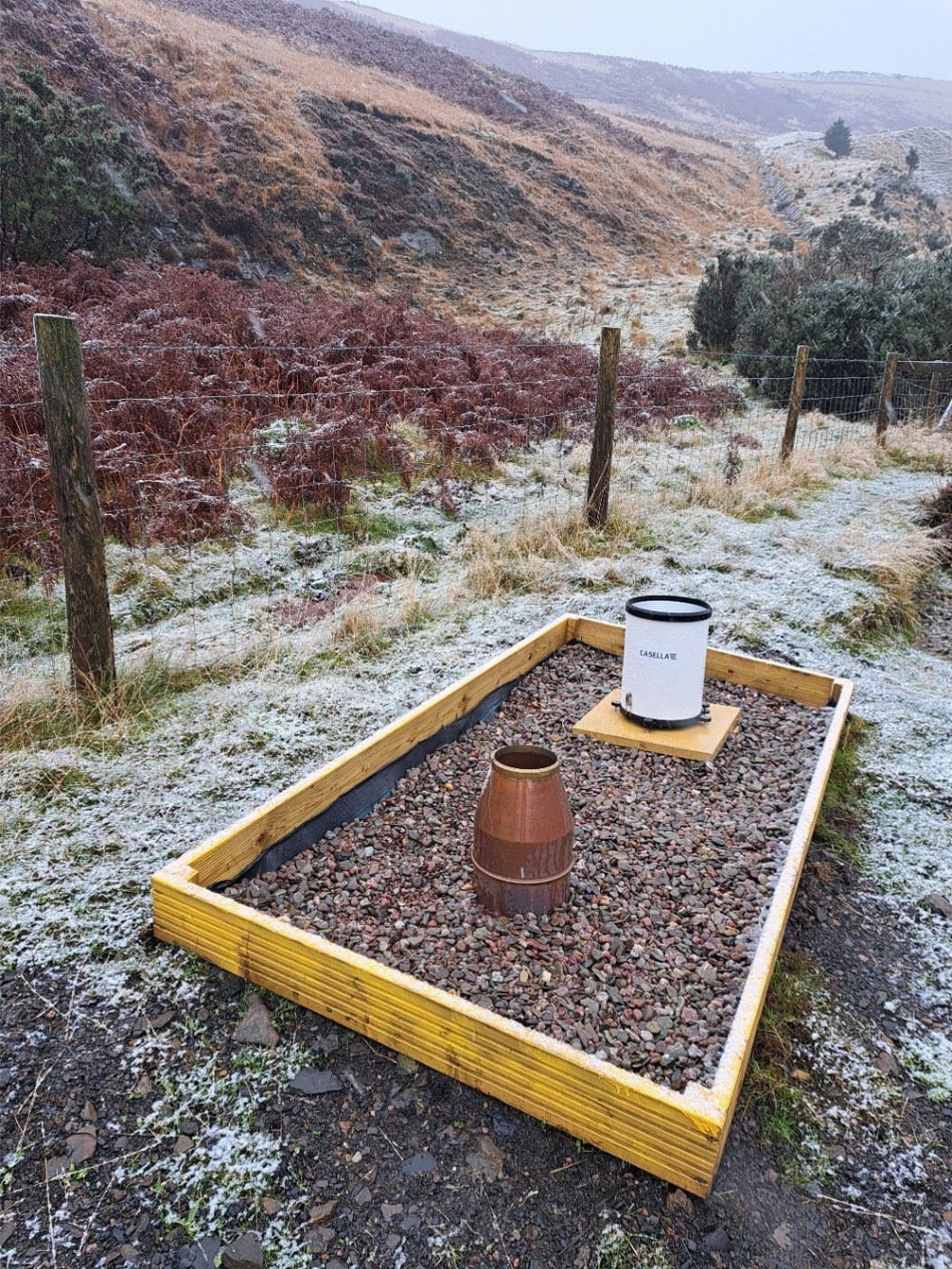 Image showing rainfall monitoring at a disused coal tip in Wales