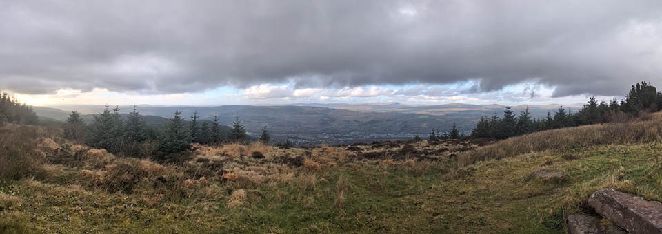 Looking North over the Bannau Brycheiniog from the highest point on the trail