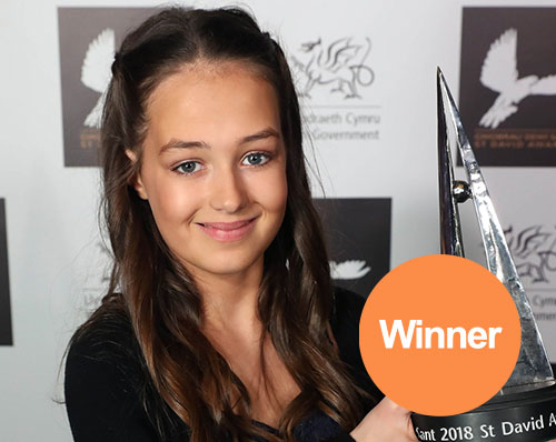 Jasmine  Williams, Young Person award 2018 winner