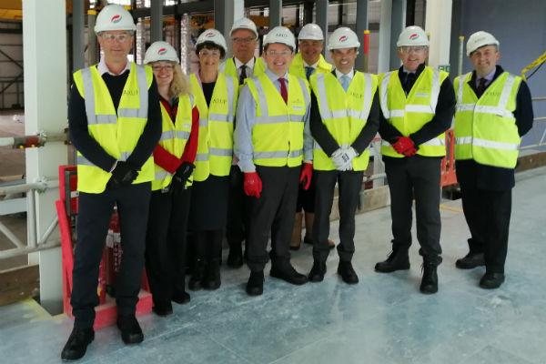 Ken Skates takes first-hand look at AMRC Cymru construction progress