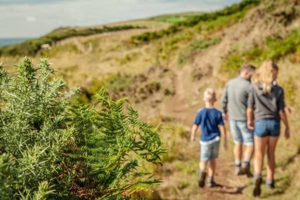 family walking in Pembrokeshire