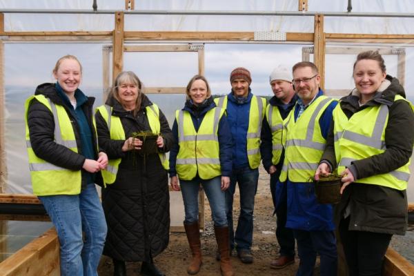 Climate Change Minister Julie James on a visit to Pendine’s Project Seagrass.