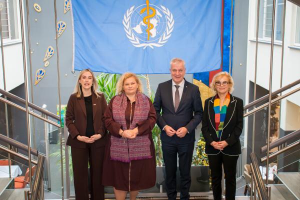 Minister for Mental Health and Wellbeing Sarah Murphy with delegates including CEO Elisabeth Bräutigam at the WHO Regions for Health Network Annual Conference St. Pölten, Austria.