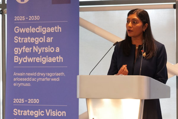 Image of Chief Nursing Officer for Wales, Sue Tranka. 