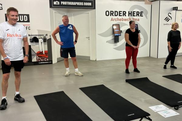 A picture of fit fans circuits at Swansea football club