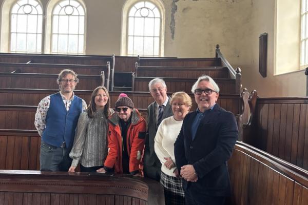 Cabinet Secretary for Finance and Welsh Language with Capel Rhondda Cyf Directors at Capel Rhondda