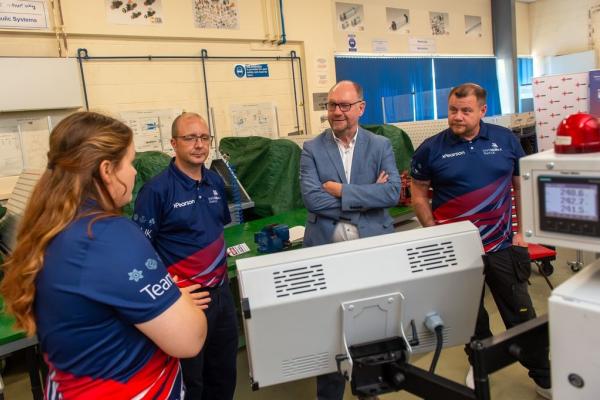 The Deputy Minister for Skills and Tertiary Education visited the training camp to see apprentices in action and champion the opportunities apprenticeships offer to people across Wales.