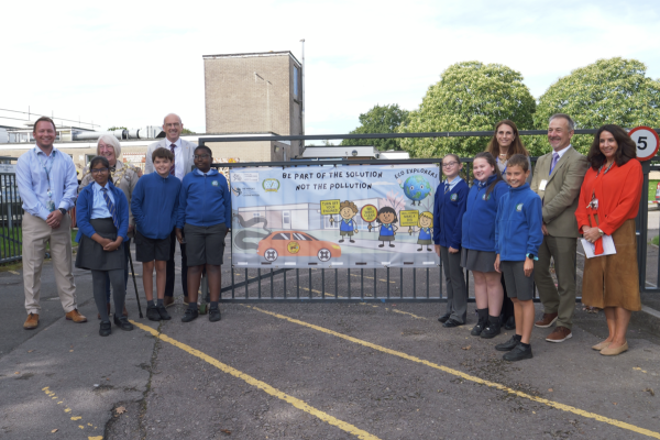 Cabinet Minister for Rural Resilience and Sustainability at Marshfield Primary School in Newport